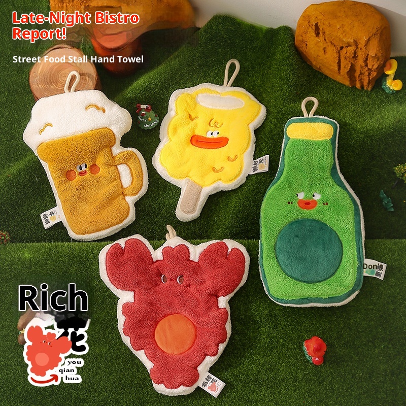 Lillian Large Stall Extended Series Hand Hanging Absorbent Kitchen Bathroom Dual-use Square Towels Wholesale Cross-border_voghion.com