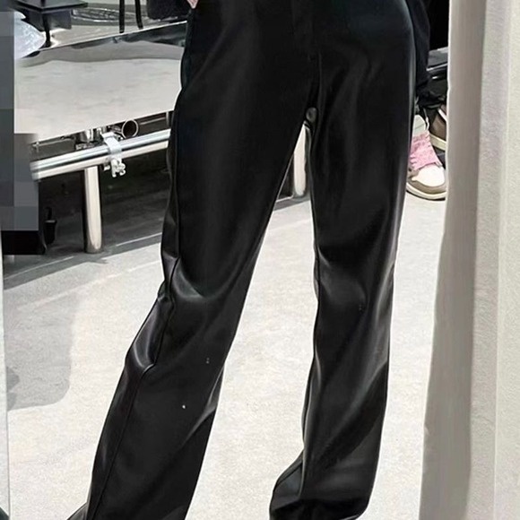 girl Girl YIMENG Light High-End Feel Black Velvet Peak Lapel Women's Blazer Waist-Cinching Vest Straight-Leg Pants Suit_voghion.com