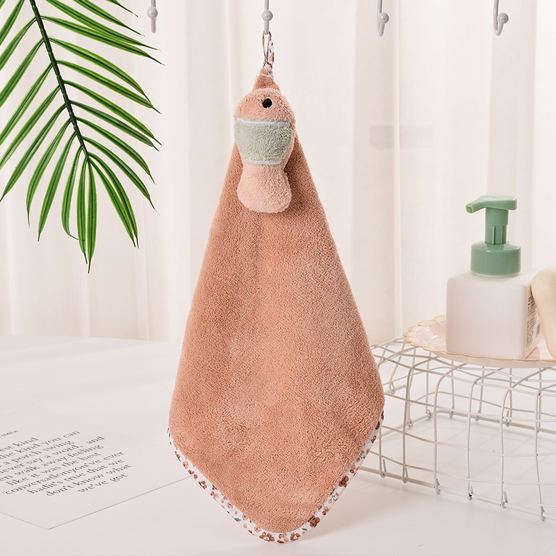 Asciugamano da appendere Lillian per bambini, asciugamano per asciugare le mani per la cucina e il bagno, tendenza attuale, ad asciugatura rapida e assorbente_voghion.com