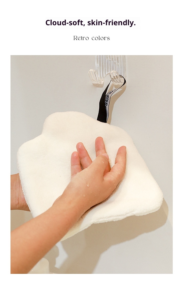 Lillian Original New Modern Simple Kitchen Bathroom White Absorbent Easy-to-Clean Soft Hangable Household Hand Towel_voghion.com