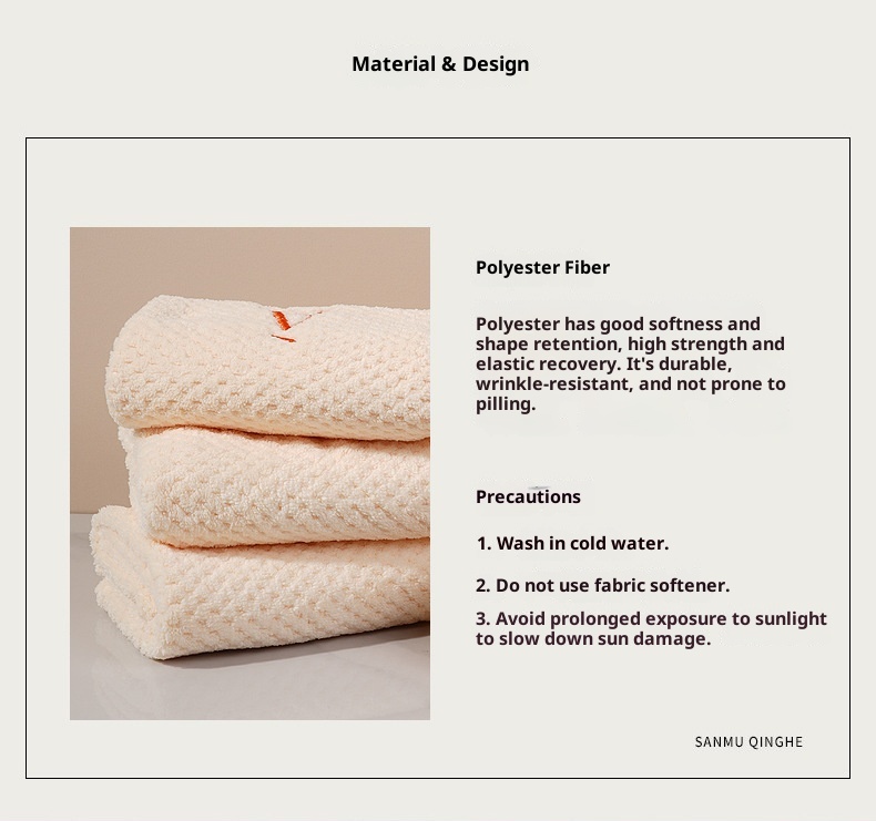 Lillian Nordic Simple Hanging Hand With Letter Embroidery Coral Fleece Absorbent Cloth For Small Children Towel_voghion.com