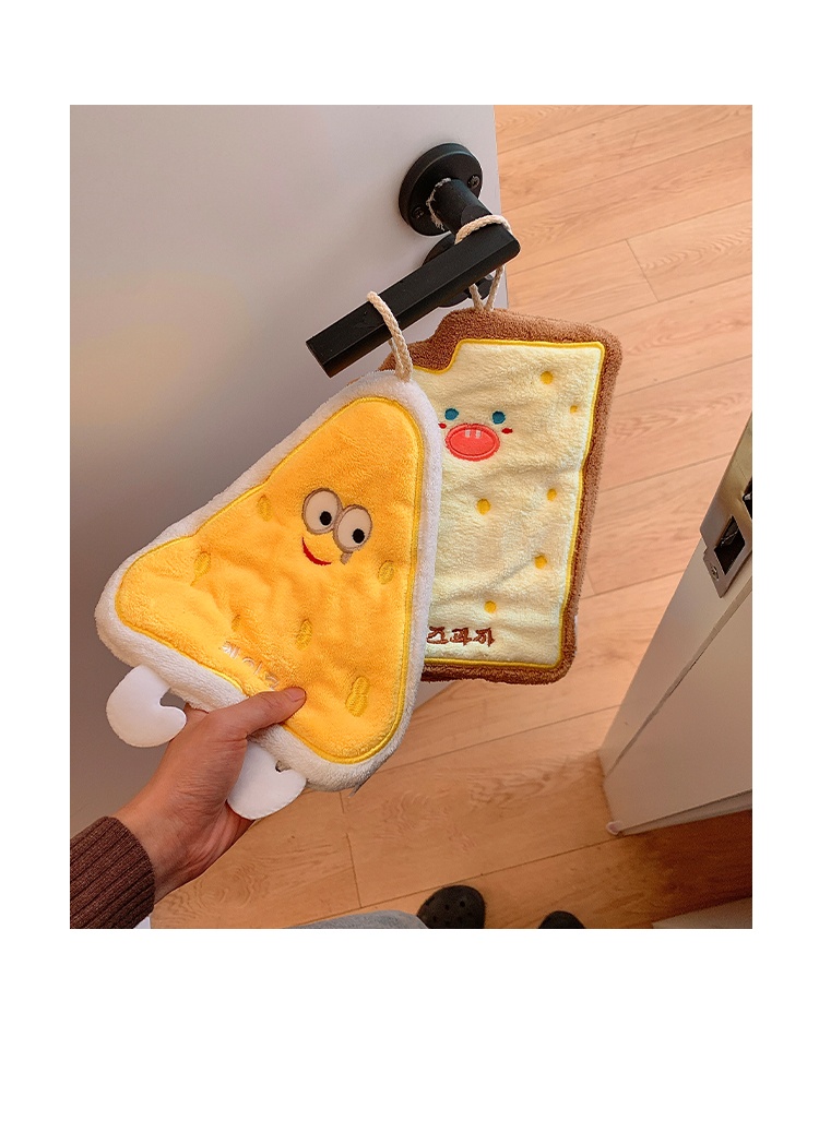 Lillian Cute Hanging Absorbent Thickened For Bathroom Cartoon Handkerchief Hand Washing Small Square Towel Kitchen Cloth_voghion.com