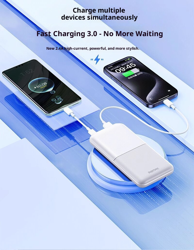 Techglobe Remax Alimentatore portatile leggero da 10000 mAh per telefoni, trasportabile in aereo, regalo all'ingrosso 3C_voghion.com