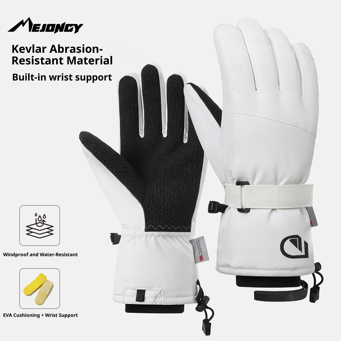 Boy Boy Boy Kevlar Ski- und Fahrradhandschuhe Touchscreen Winter Wasserdicht Winddicht Fleecegefüttert Warm Outdoor Bergsteigen_voghion.com