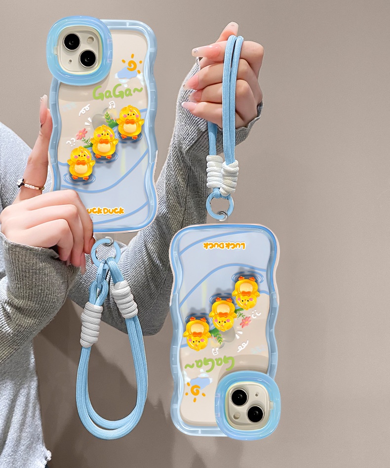TechGlobe Plüsch-Schlüsselanhänger „Kleine gelbe Ente“, kompatibel mit iPhone 16, 15 Pro Max, Handyhülle 14 und Xiaomi 13 (Silikon)_voghion.com