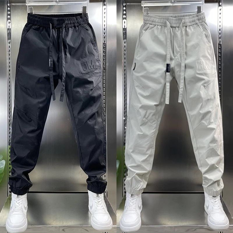 boy Spring And Autumn New Letter Embroidered Cargo Men's Casual Fashion Long Pants Versatile Comfortable Jogger Sweatpants_voghion.com