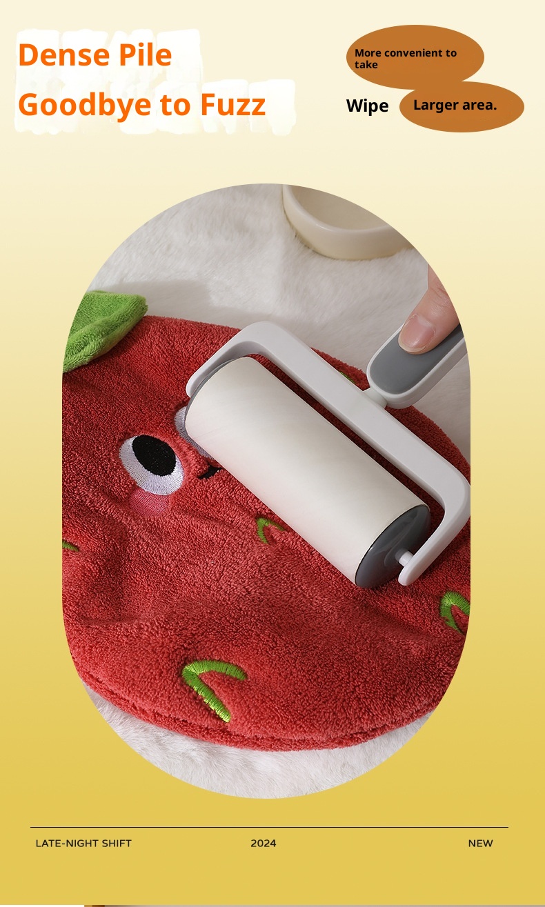 Lillian Xiguo Series Cute Hanging Hand Children's Coral Fleece Absorbent Towel Kitchen Bathroom Dual-use Handkerchief_voghion.com