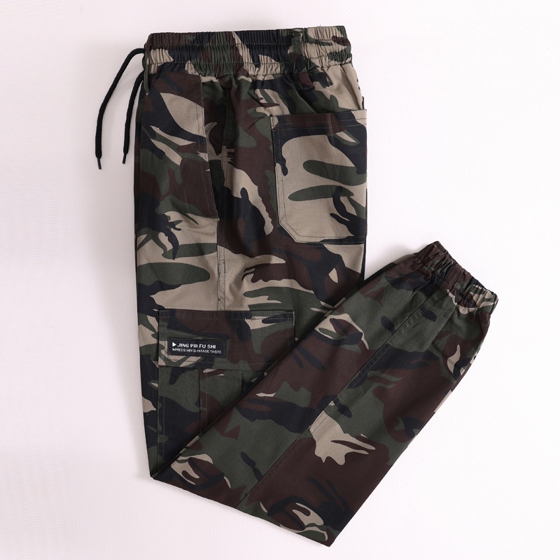 Pantaloni lunghi mimetici casual da uomo skinny, elastici, alla moda, multitasche, cargo, per esterni_voghion.com