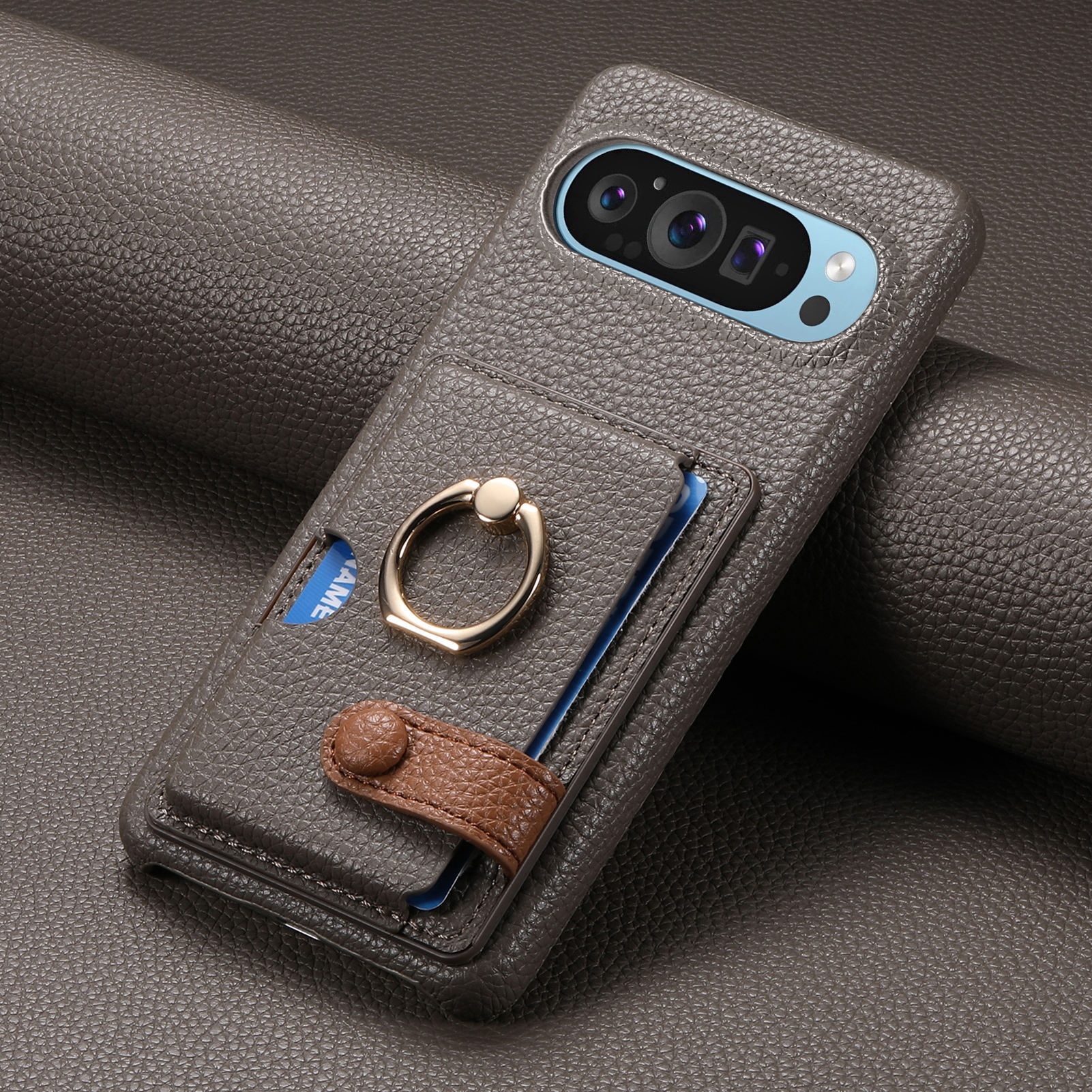 TechGlobe Handyhülle kompatibel mit Google 9A, Kartenfach, Aufbewahrung, Schutzhülle, Armband, Pixel 10 Metallringhalter_voghion.com