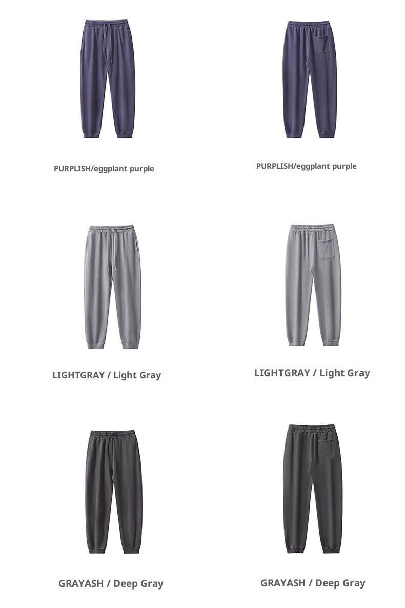 Saldi di liquidazione per ragazzi: pantaloni della tuta da uomo in tinta unita, tessuto pesante 420G, jogger in spugna di cotone lavato, spendi 500 e ricevi uno sconto del 100_voghion.com