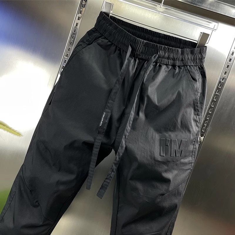 boy Spring And Autumn New Letter Embroidered Cargo Men's Casual Fashion Long Pants Versatile Comfortable Jogger Sweatpants_voghion.com