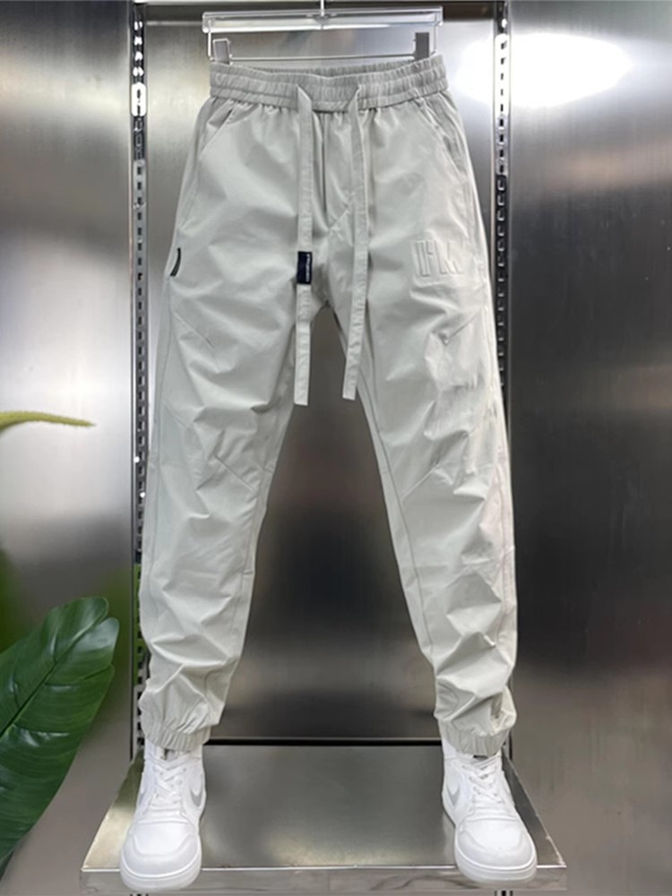 boy Spring And Autumn New Letter Embroidered Cargo Men's Casual Fashion Long Pants Versatile Comfortable Jogger Sweatpants_voghion.com