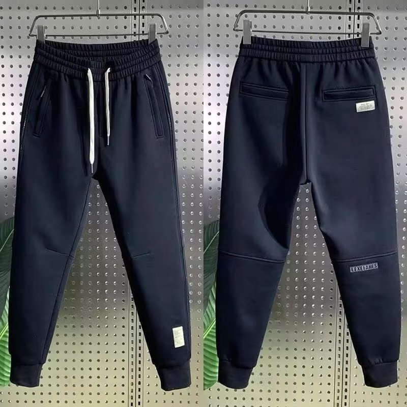 Pantalon de jogging long de sport décontracté pour homme, automne-hiver, nouvelle marque, tendance, en maille, ample, polyvalent, élastique et slim._voghion.com