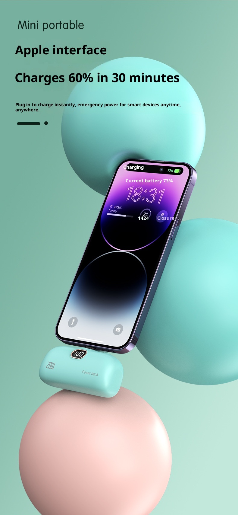 Techglobe KC Cross-Border Wholesale Pocket Capsule 5000mAh Portatile Compatto Cellulare Power Bank Regalo Stampa_voghion.com