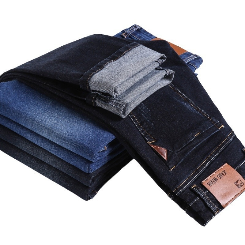 Jeans fins d'été pour garçon, fabricant en gros, vêtements de travail, taille haute, coupe droite, décontractés, longs, résistants et anti-salissures._voghion.com