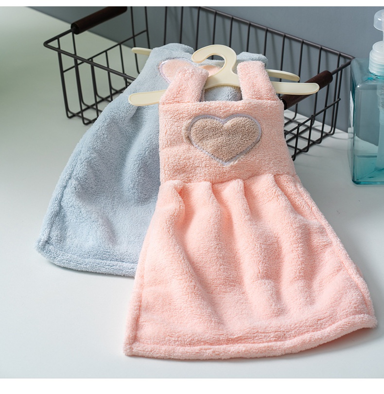 Lillian Absorbent Hanging Korean Thickened Cartoon Kitchen Hand Drying Nordic Bathroom Children's Soft Towel_voghion.com