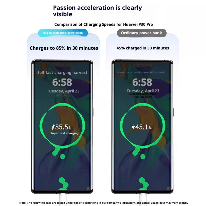 techglobe 22.5W Two-Way Fast Charging Built-in Cable Power Bank 20000mAh Large Capacity Portable Custom Creative_voghion.com