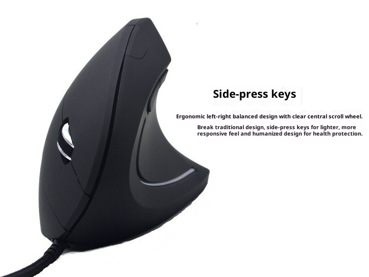 Techglobe New Optical Wired 5th Generation Luminous Matte Vertical Gaming Mouse With Wrist Rest For Men And Women Wholesale_voghion.com