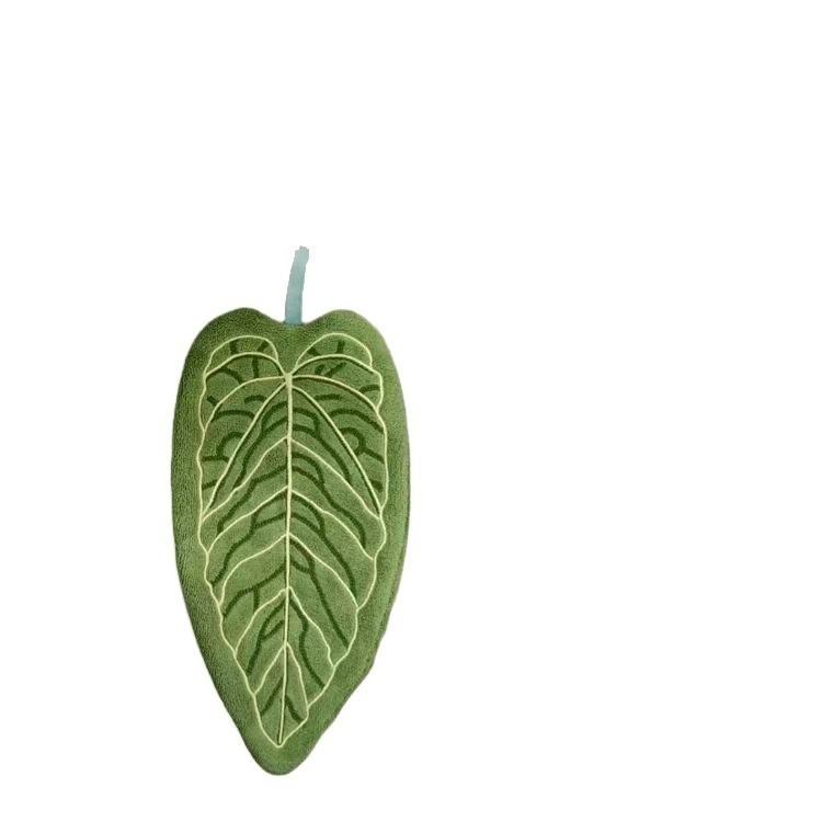 Lillian Leaf Hand Bathroom Hanging Kitchen Coral Cute Cloth Handkerchief Absorbent Thickened Towel_voghion.com