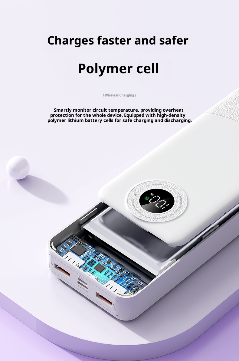 techglobe Super Fast Charging Bank With Four Cables 2000mAh Large Capacity PD 20W Custom Gift Mobile Power Supply_voghion.com