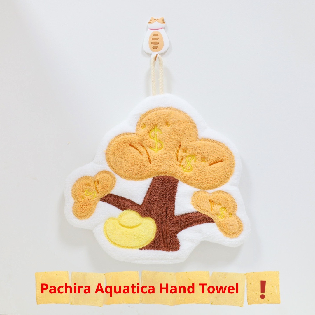 Lillian Big Fortune Tree Hand Kitchen Household Children's Handkerchief Towel Hanging Water Absorbent Quick-Dry_voghion.com