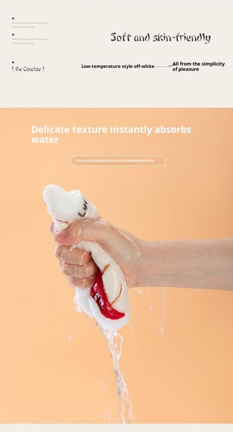 Lillian Cute Absorbent Hanging Plush Thickened Bathroom Handkerchief Hand Washing Small Square Towel Kitchen Cloth_voghion.com