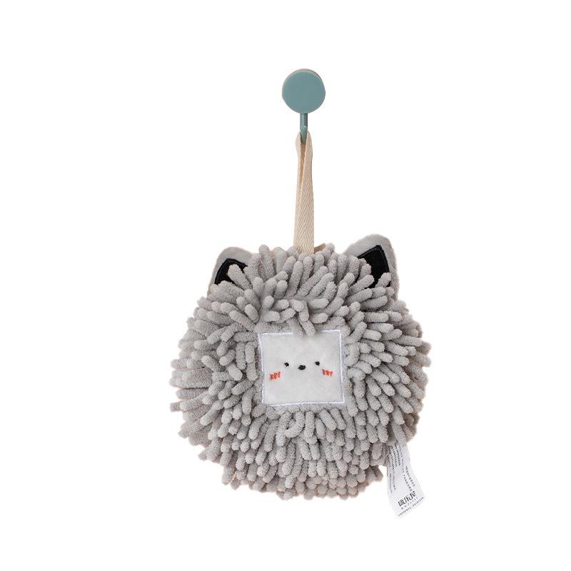 Lillian Chenille Animal Towel Ball, Kangle House Cartoon Hangable, Cute Hanging Hand Towel, Wholesale_voghion.com