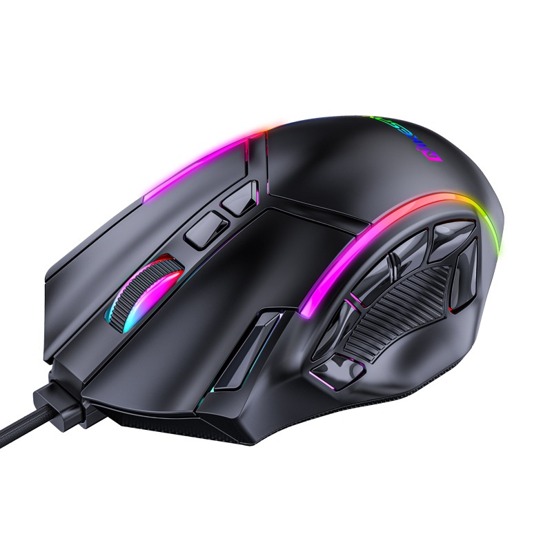 Techglobe Full-Speed 12800DPI 12-Button Macro Definition Wired RGB Gaming Mouse Wholesale Starting From One Piece Computer_voghion.com