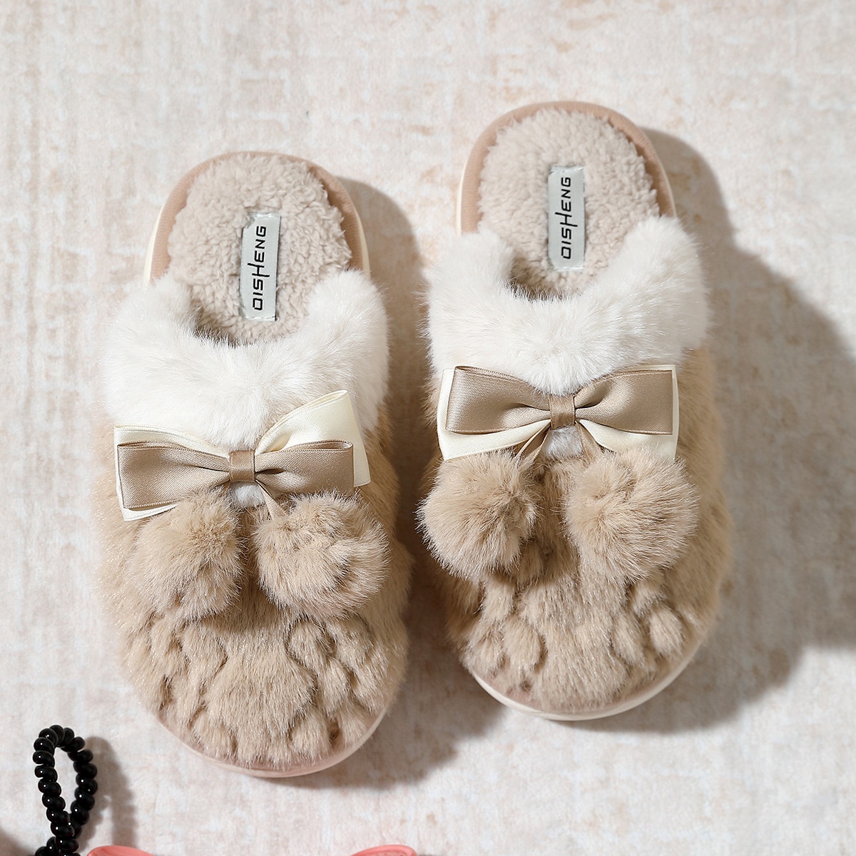Zees Cute Women, Autumn And Winter 2024 New Indoor Warm Non-Slip Bedroom Home Cotton Slippers For Men_voghion.com