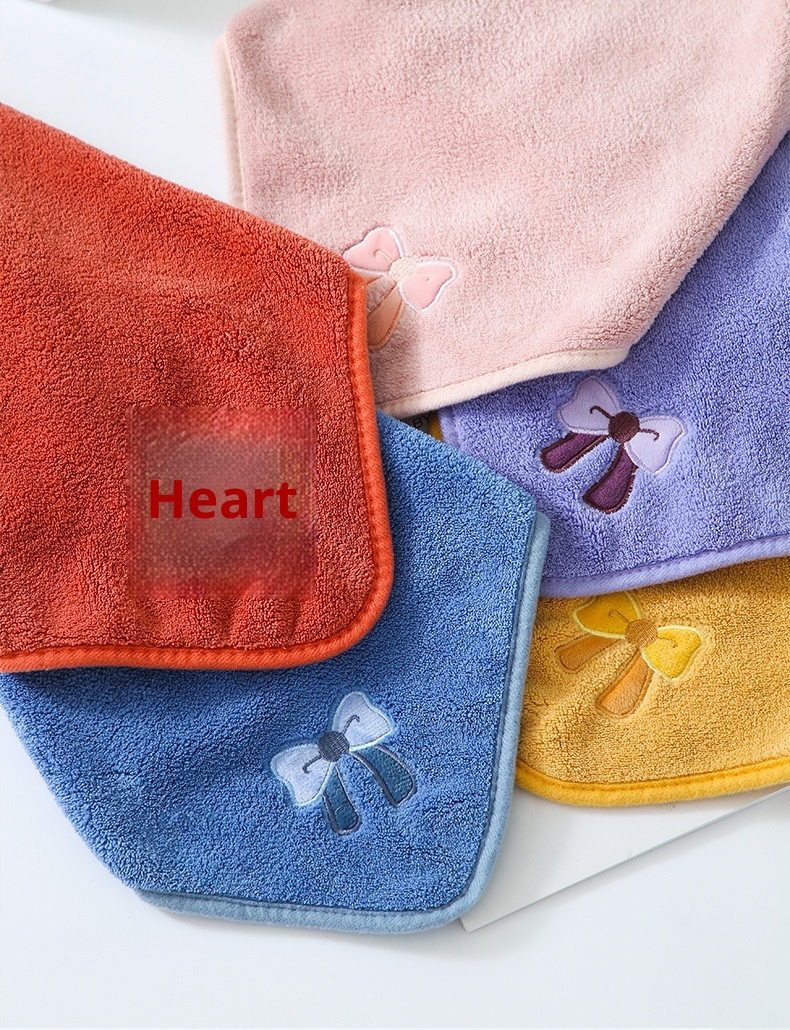 Lillian Asılı Fiyonklu Sevimli Karikatür Mercan Polar Kumaş Mutfak Banyo Emici El Havlusu_voghion.com