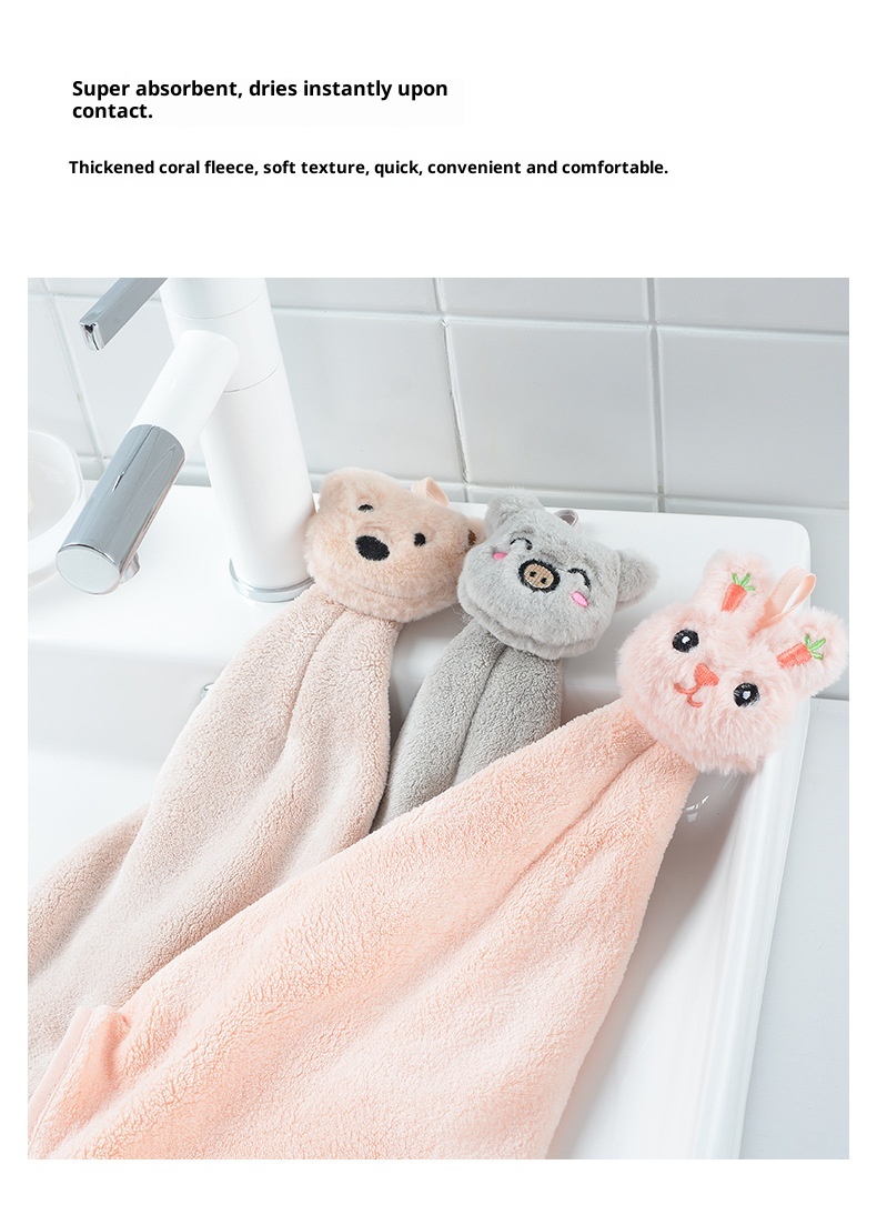 Pañuelos absorbentes portátiles Lillian Jie Liya para colgar en la mano, ideales para cocina, baño y como toallas pequeñas para niños._voghion.com