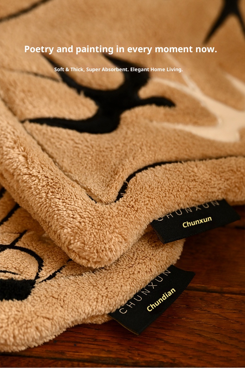 Lillian New Thickened Hanging Super Absorbent Bathroom Quick-Dry Coral Fleece Non-Stinky Kitchen Soft Hand Towel_voghion.com