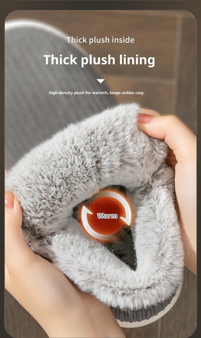 Zees Middle-aged And Women's Non-slip Soft Sole Winter Elderly Shoes With Fleece Lining, Thickened Warm Wrapped Heel,_voghion.com