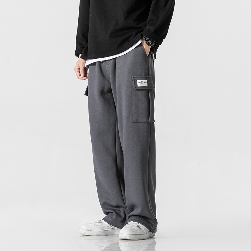 Pantaloni da jogging larghi alla moda da uomo in stile coreano, oversize, casual_voghion.com