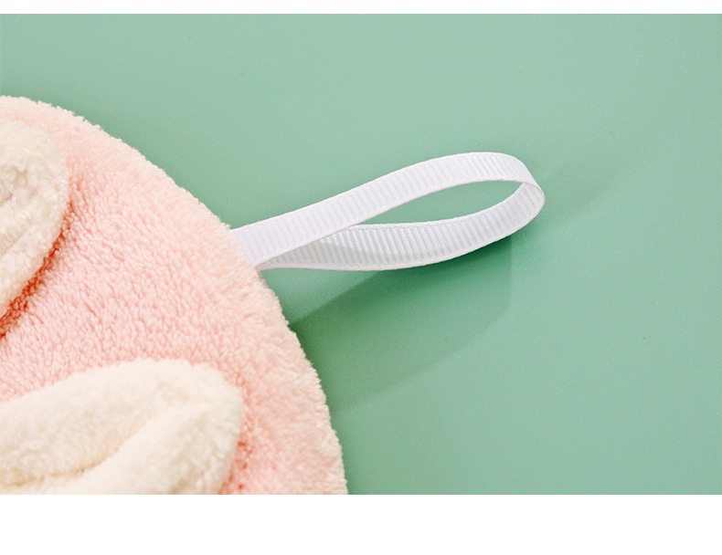 Lillian Cartoon Animal Thickened Hand Coral Fleece Bathroom Hanging Absorbent Towel Kitchen Washroom Small Handkerchief_voghion.com