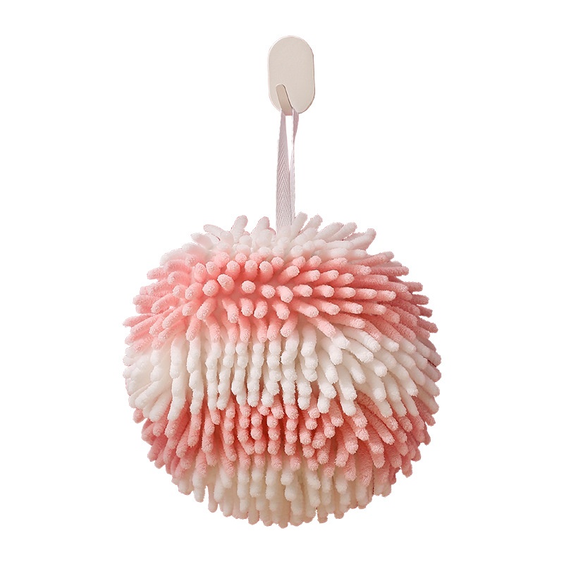 Lillian Rainbow Chenille Ball Hanging Home Kitchen Bathroom Creative Absorbent Cute Soft Hand Towel_voghion.com