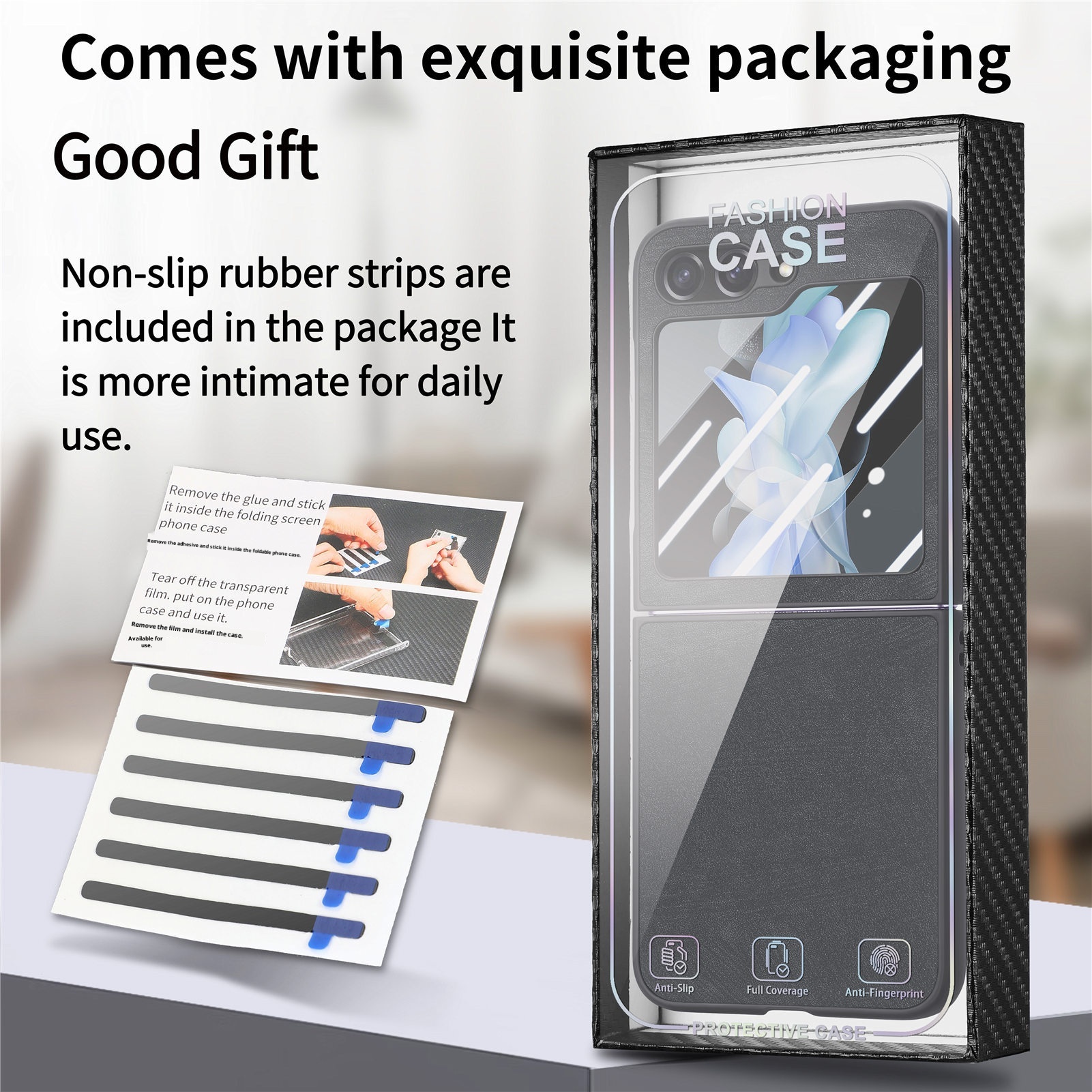 TechGlobe Compatibel met Samsung Z 5 Skin Feel Solid Color Oil Spray Flip 5/4 Protector Geïntegreerd Boven- en Onderscherm_voghion.com