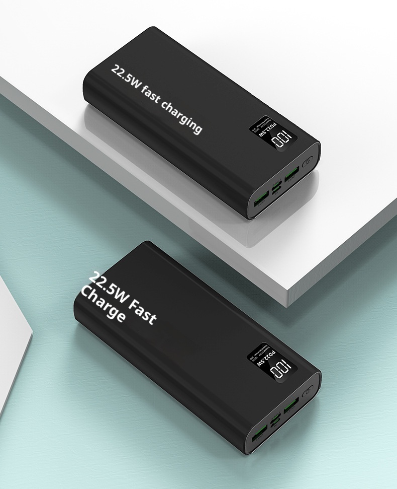 techglobe 22.5W Two-Way Fast Charging Built-in Cable Power Bank 20000mAh Large Capacity Portable Custom Creative_voghion.com