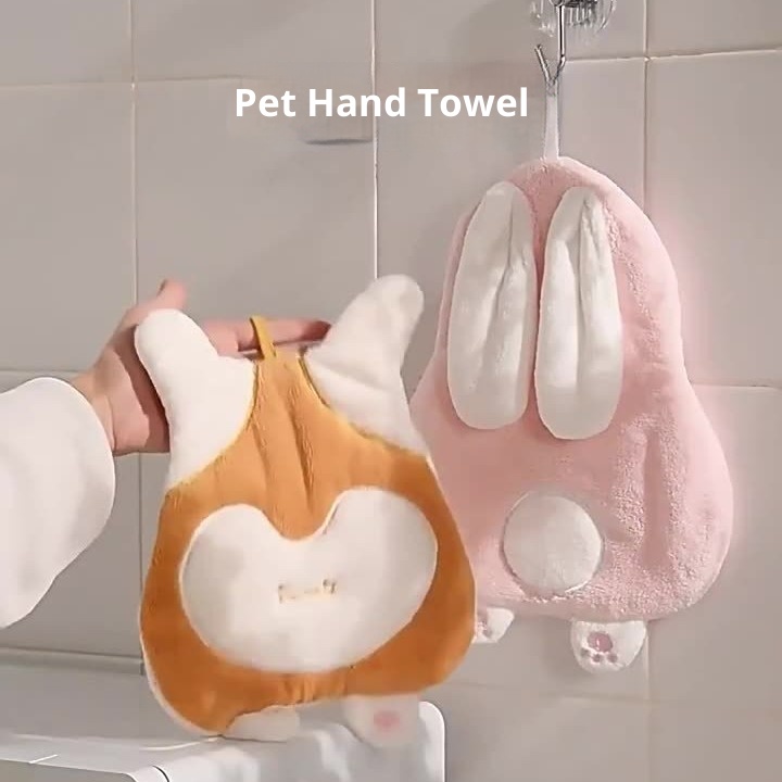 Lillian Cartoon Animal Thickened Hand Coral Fleece Bathroom Hanging Absorbent Towel Kitchen Washroom Small Handkerchief_voghion.com