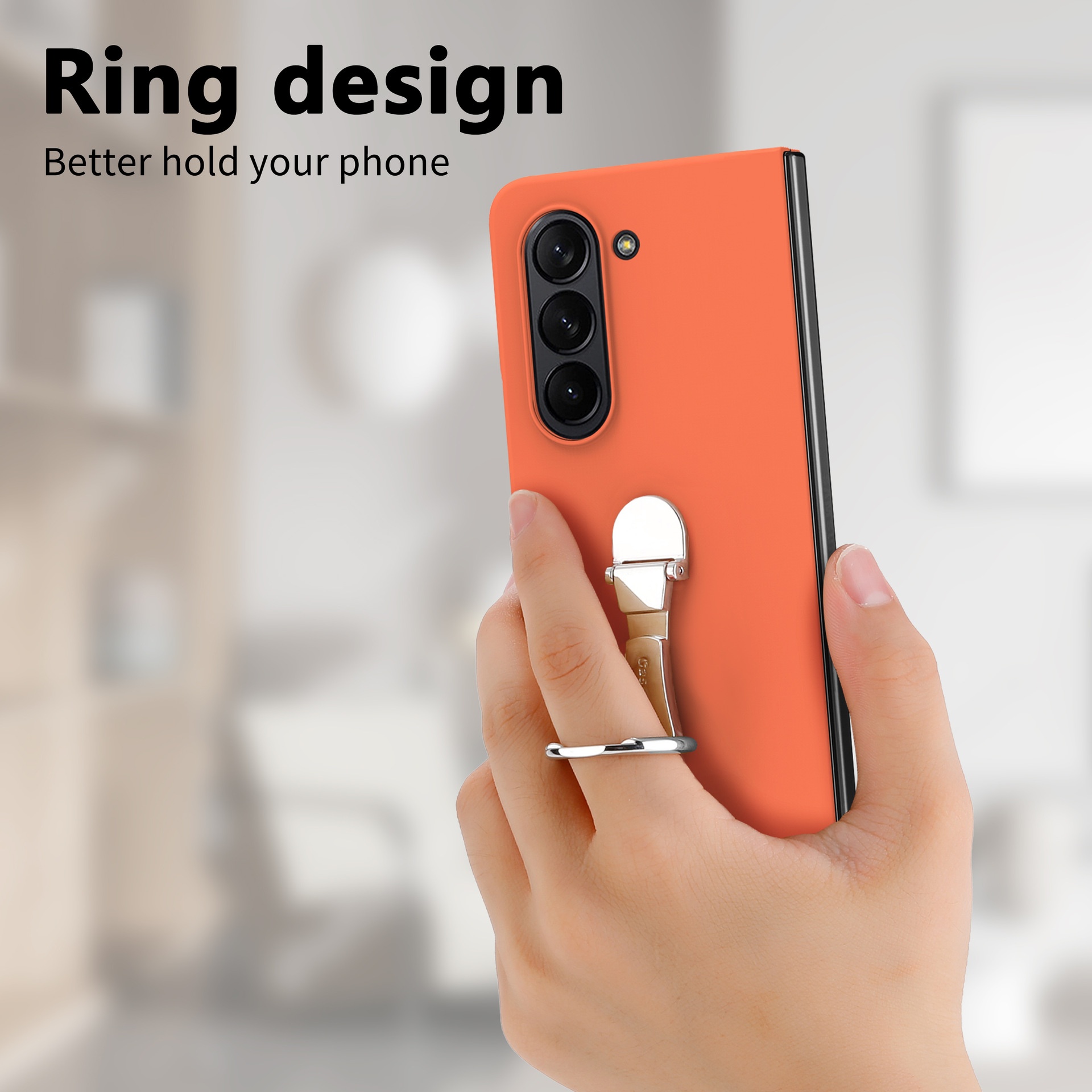 TechGlobe Compatible With Samsung ZFold7 And Screen Protector Integrated Phone Case Exquisite Boxed 360 Multi-Angle Rotating Stand_voghion.com