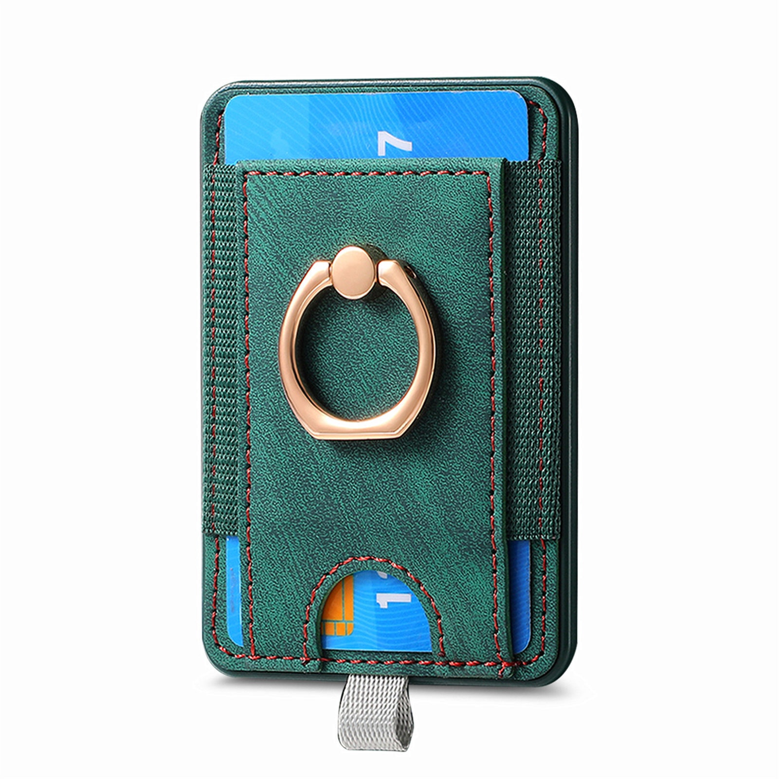 TechGlobe New Magnetic Wallet Coin Clip PU Leather Back Sticker Card Holder Strong Magnet In Stock_voghion.com