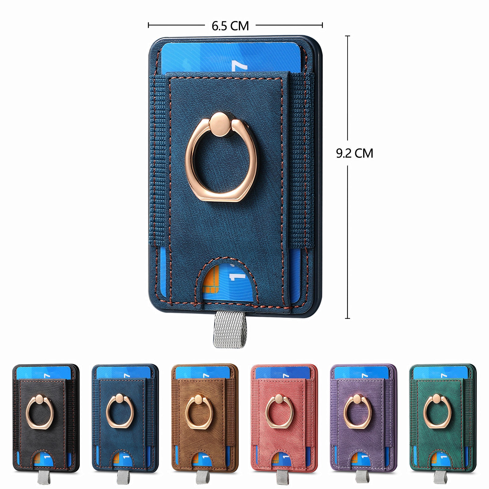 TechGlobe New Magnetic Wallet Coin Clip PU Leather Back Sticker Card Holder Strong Magnet In Stock_voghion.com