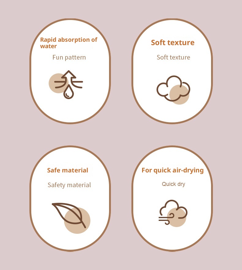 Lillian Cartoon Children's Hanging Coral Fleece Hand Non-Shedding Absorbent Quick-Dry Bathroom Small Gift Towel_voghion.com