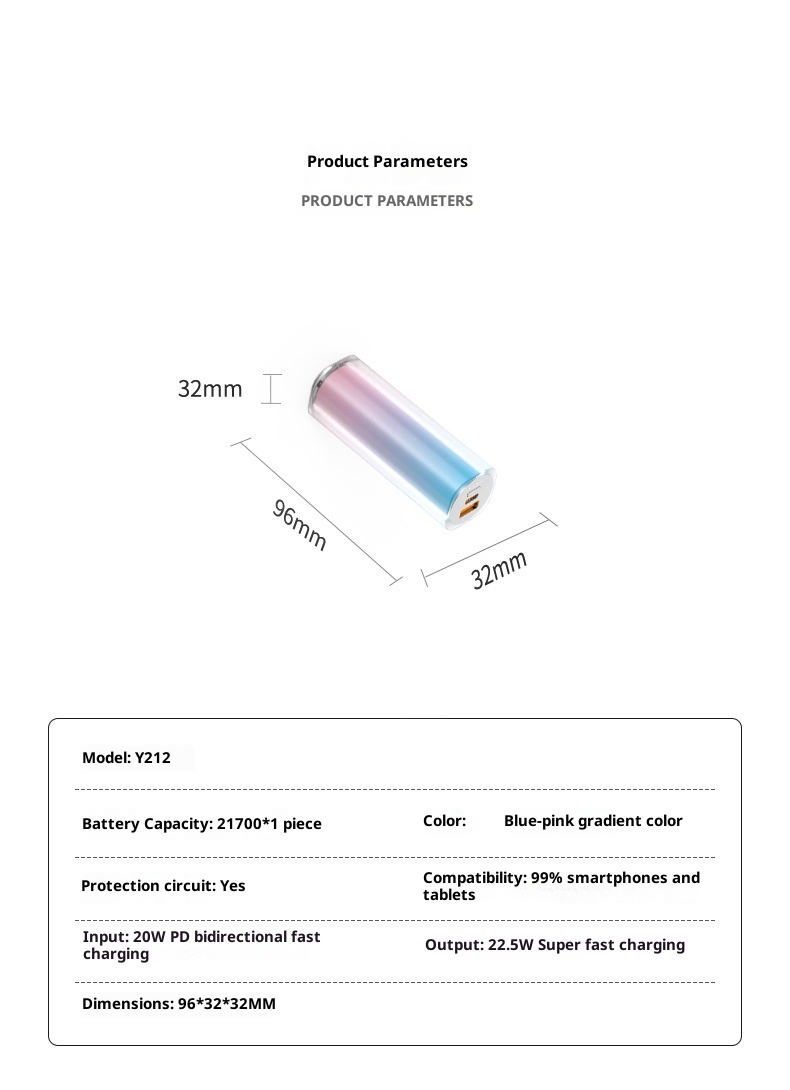 Batterie externe portable compacte Techglobe à dégradé de couleurs 10 000 mAh, personnalisable et exclusive pour les échanges transfrontaliers._voghion.com