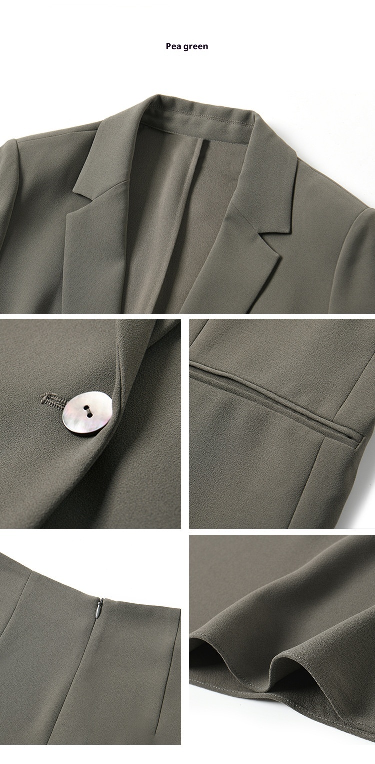 girl Girl [Shengdu] Autumn New Suit Set Elegant Slim Single-Breasted Professional Blazer Women's Skirt_voghion.com