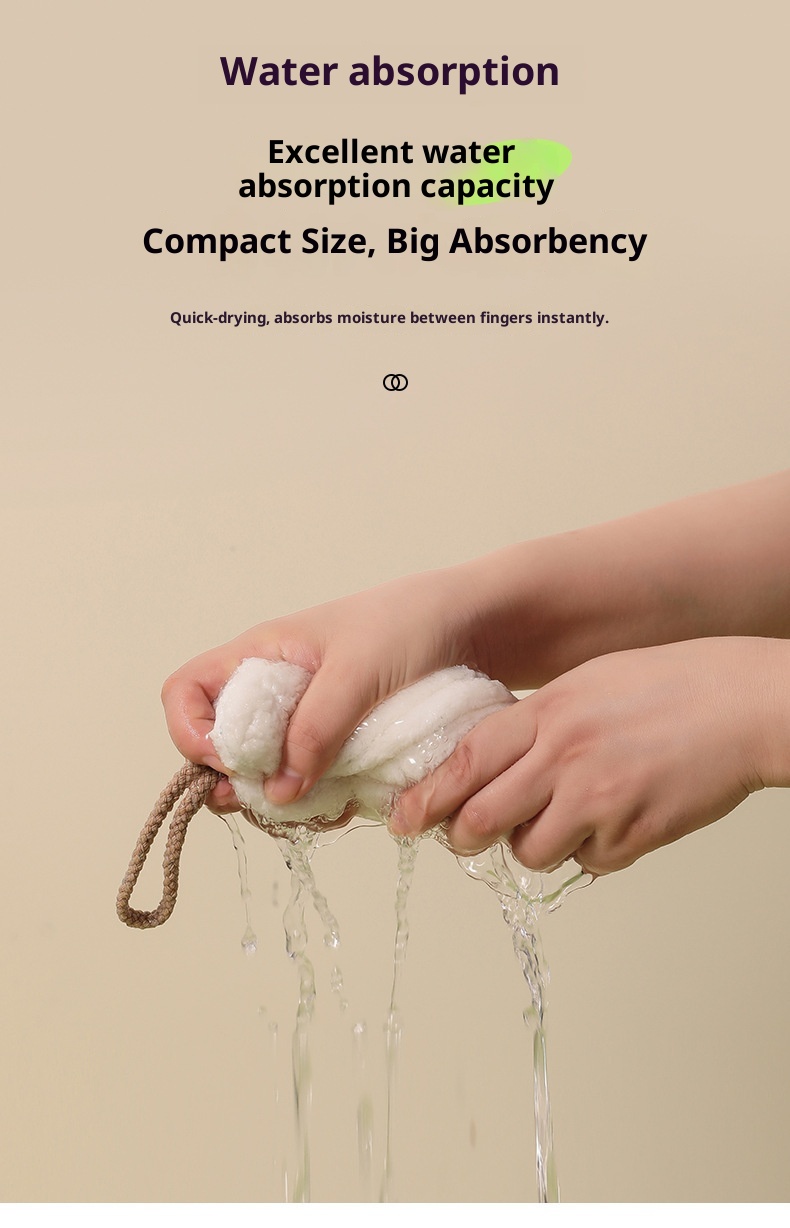 Asciugamano assorbente anti-pelucchi Lillian Cartoon, creativo, da cucina, da bagno, in pile di corallo_voghion.com