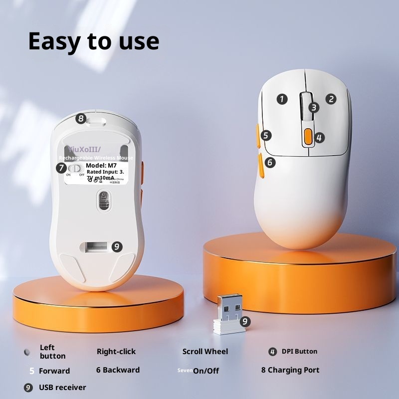 Techglobe Rechargeable Wireless Mouse Sound For Office Use, Compatible HP ASUS Laptops And Desktops, Factory Direct Wholesale With_voghion.com