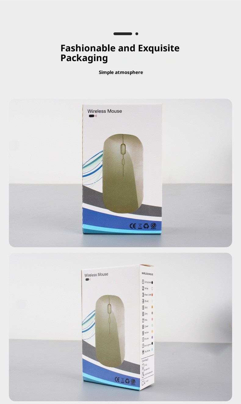 Techglobe Bluetooth adatto per iPad, tablet, Huawei, telefono cellulare, laptop, ufficio, mouse wireless silenzioso_voghion.com