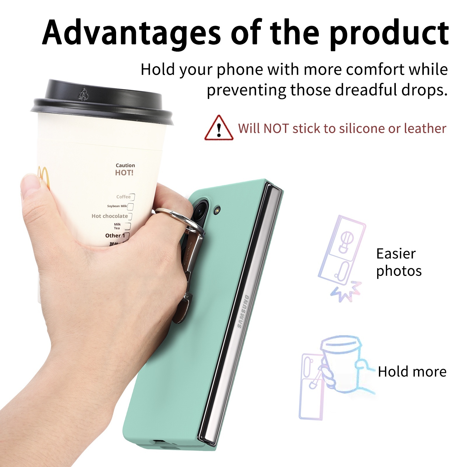 TechGlobe Compatible With Samsung ZFold7 And Screen Protector Integrated Phone Case Exquisite Boxed 360 Multi-Angle Rotating Stand_voghion.com