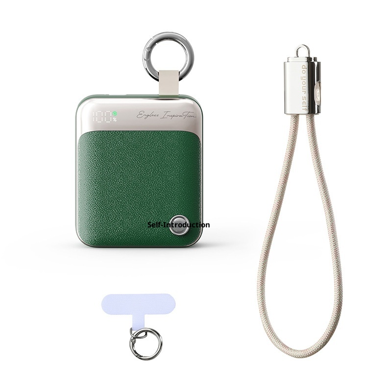 techglobe Cross-border Patent 3C Certification Mini Built-in Cable Bank 10000mAh Fast Charging Compact Portable Mobile Power_voghion.com